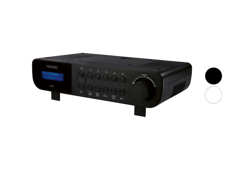 Zwarte TRONIC DAB+ radio met display en bedieningsknoppen