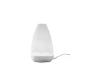 Witte aroma diffuser met geribbelde textuur en bedieningsknoppen aan de voorkant.