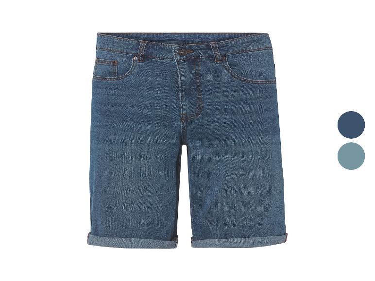 Donkerblauwe jeans shorts, verschillende kleuren beschikbaar.