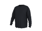 Zwart heren T-shirt met lange mouwen en ronde hals.