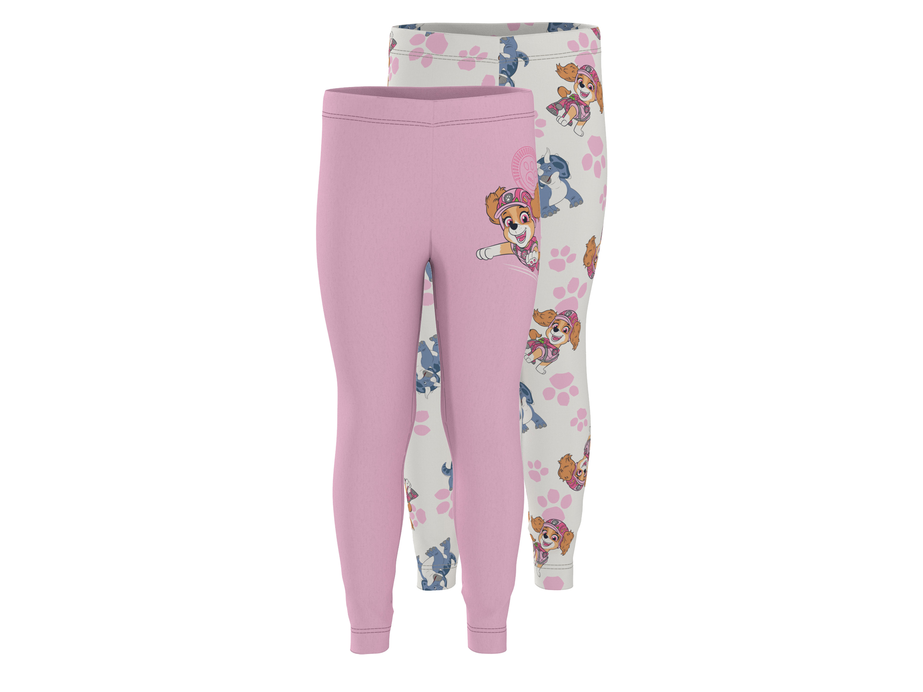 LUPILU Set van 2 kinder leggings Paw Patrol (roze/wit, 98/104)