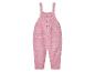 Roze gebreide romper voor baby's.