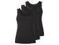 Verpakking van drie zwarte dames tanktops