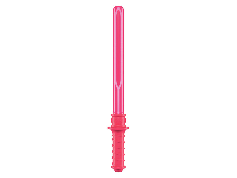 Een roze plastic lichtzwaard speelgoed.