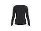 Zwart dames T-shirt met lange mouwen, achteraanzicht