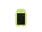 Groene tekentablet voor kinderen in de vorm van een nijlpaard met pen.