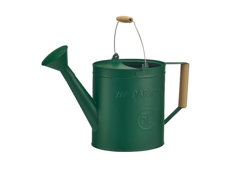 Groene Parkside gieter, 5 liter, voor de tuin.