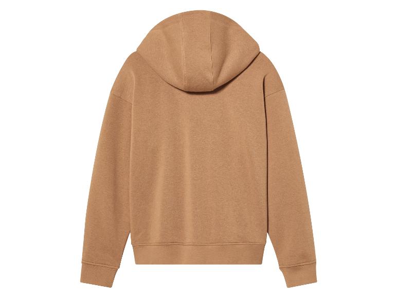 Een bruine hoodie met lange mouwen.