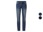 Een paar blauwe skinny jeans voor dames.