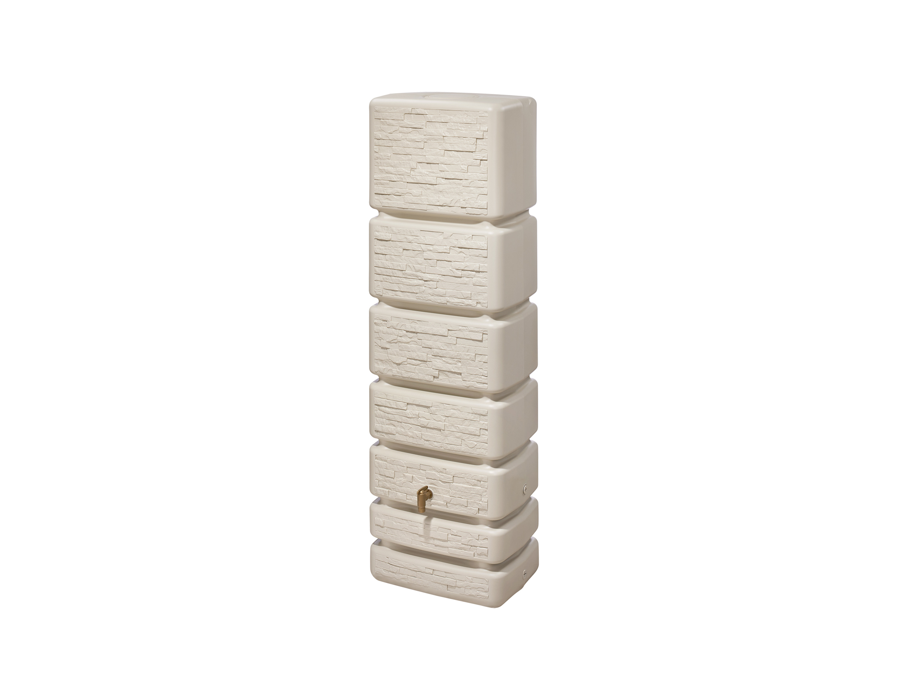4RAIN Regenton Slim Stone Decor, 350 L (350 liter, zandbeige)