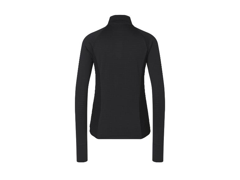 Zwarte dames trui met hoge hals.