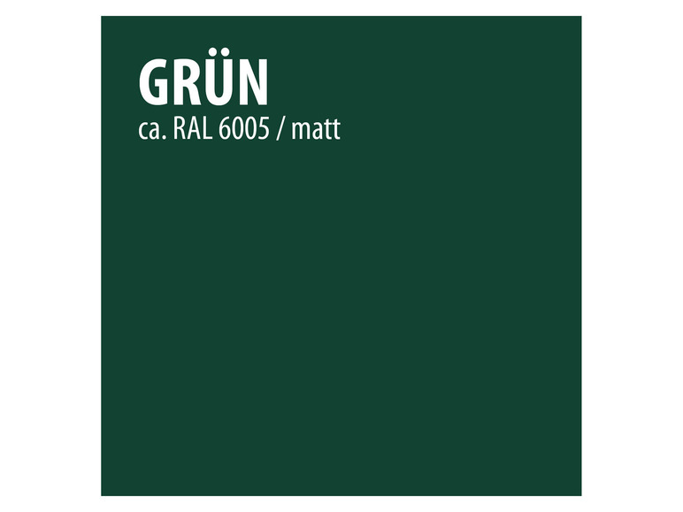 Een RAL 6005 groen kleurstaal, mat.