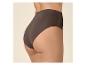Dames high-waist slip in donkerbruin, zijaanzicht.