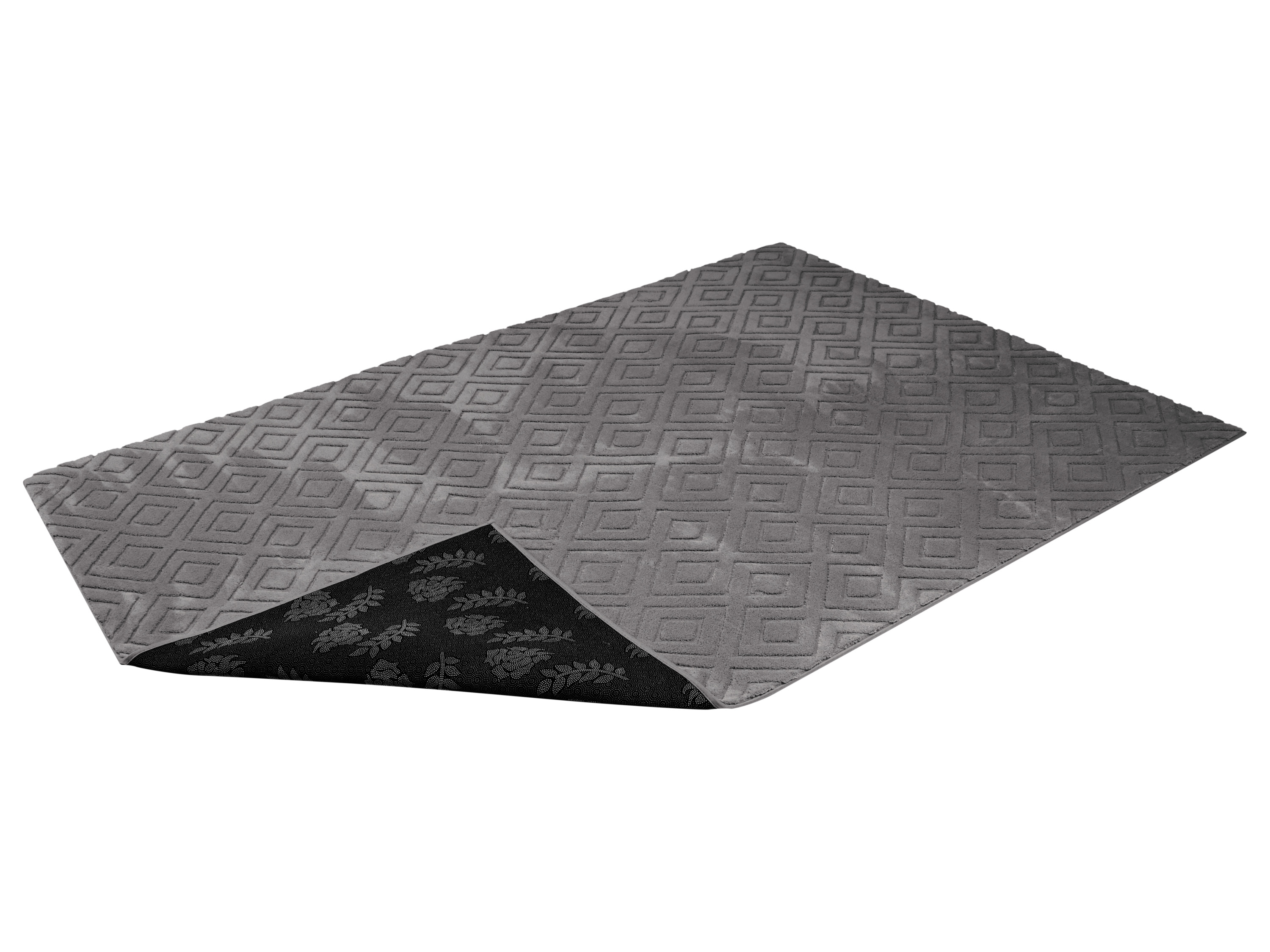 LIVARNO Vloerkleed, hoogpolig, 160 x 230 cm (Grijs)
