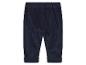 Donkerblauwe corduroy broek voor baby's.