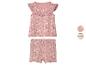 Baby set: top en short, roze bloemenprint