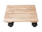 Lichte houten plank op wielen.