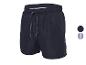 Donkerblauwe zwemshort voor heren met trekkoord en elastische tailleband.