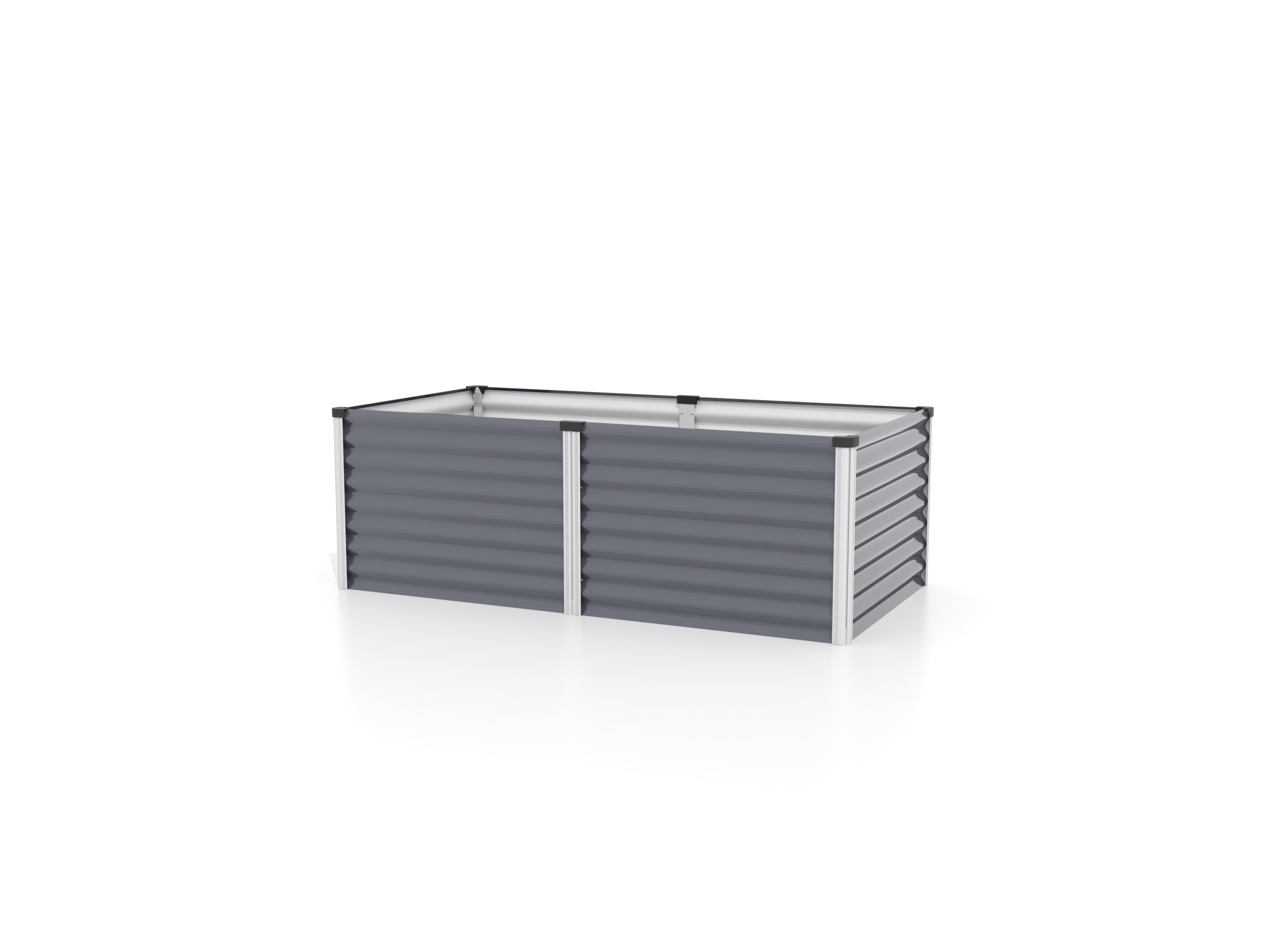 VITAVIA Metalen hoge kweekbak Meta - 63 of 86 cm hoogte (630, graniet/alu)