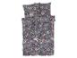Grijze bloemen beddengoed set.