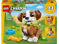 3-in-1 speelgoedbouwset met een puppy, eekhoorn en eend met accessoires