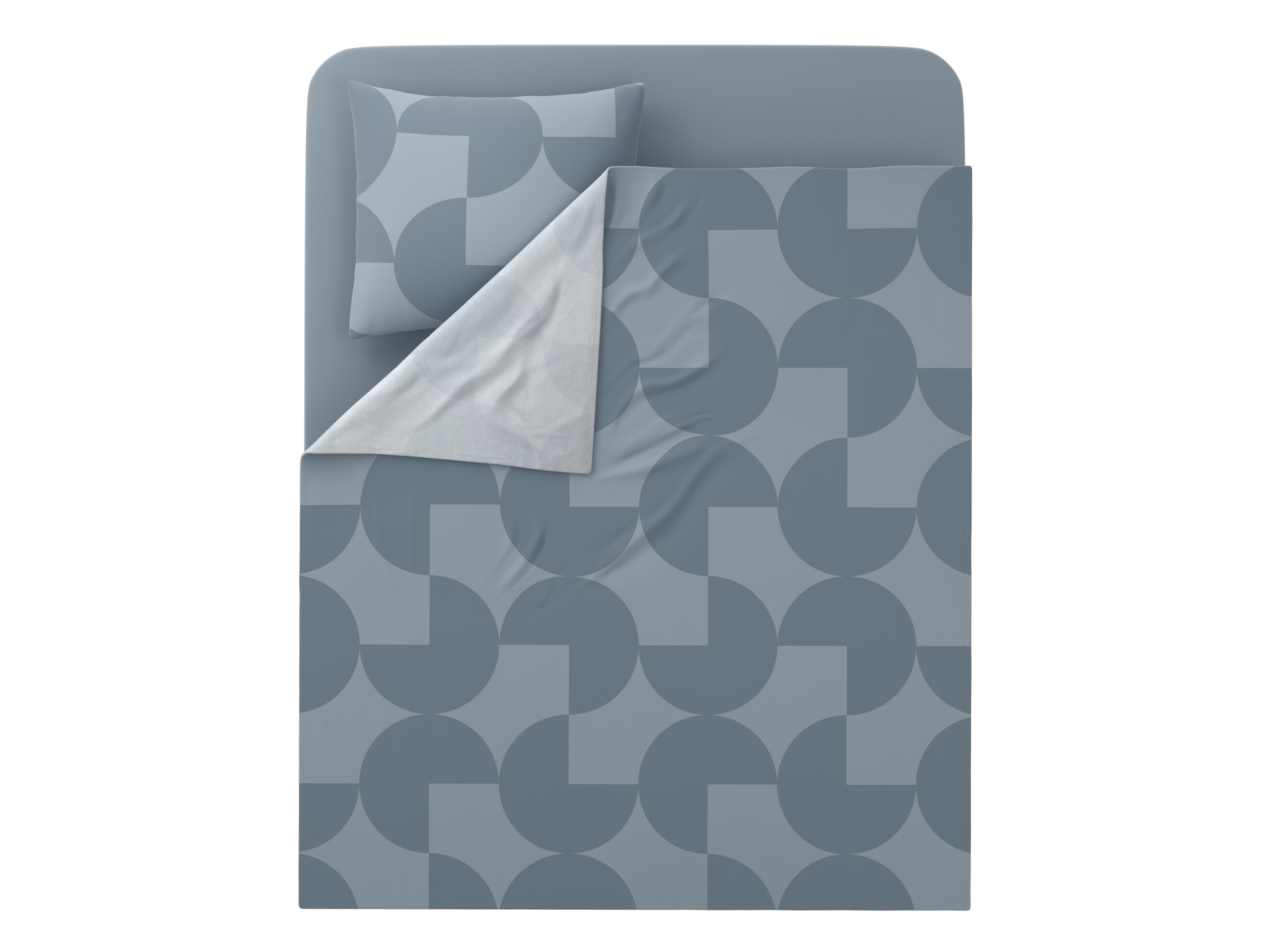 LIVARNO Renforcé beddengoedset 140 x 200 cm (Blauw)