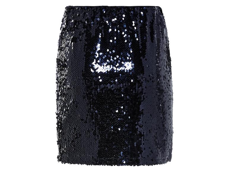 Een zwarte, pailletten rok