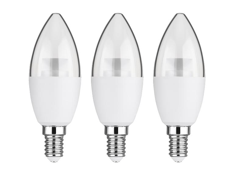 Drie E14 LED-kaarslampen