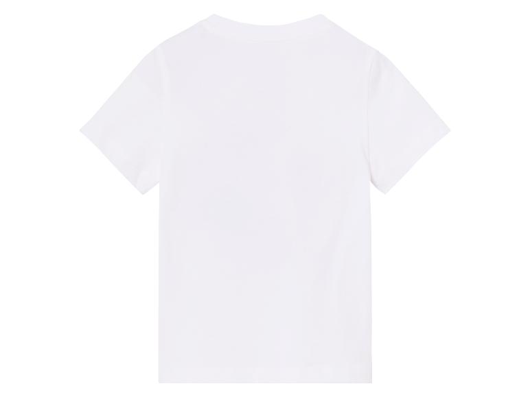 Wit T-shirt met korte mouwen.