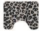 Toiletmat met luipaardprint in zwart en beige