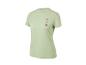 Lichtgroen CRIVIT dames sport T-shirt met korte mouwen en paarse symbolen.