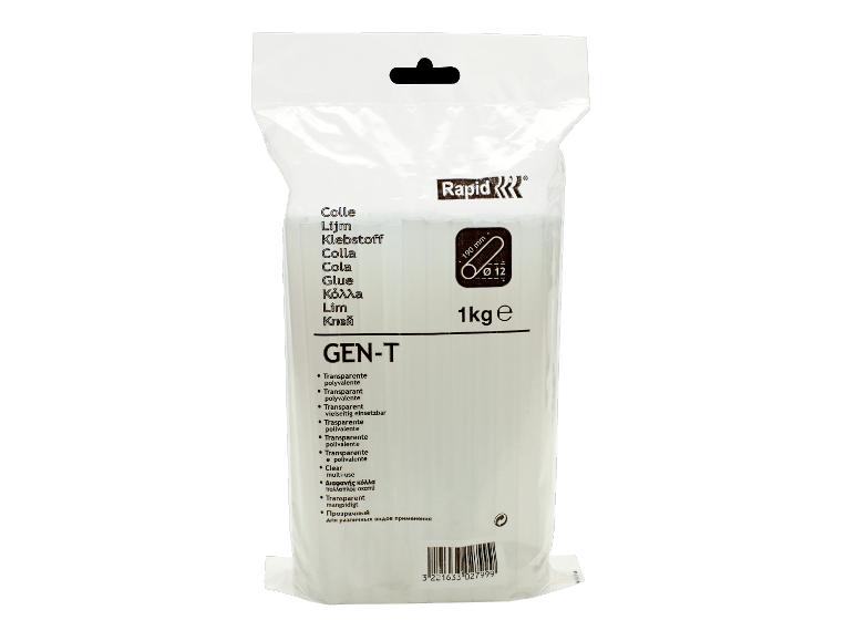 Rapid GEN-T transparante lijmsticks, Ø 12 x 190 mm, 1 kg voor diverse toepassingen