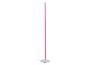 LED vloerlamp met roze licht op een witte basis
