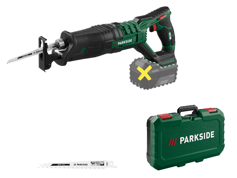 PARKSIDE 20 V accu reciprozaag met zaagblad en koffer