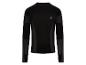Zwart thermoshirt met lange mouwen, grijze details en Spyder-logo.
