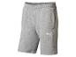 Grijze sportshorts met elastische tailleband en wit logo