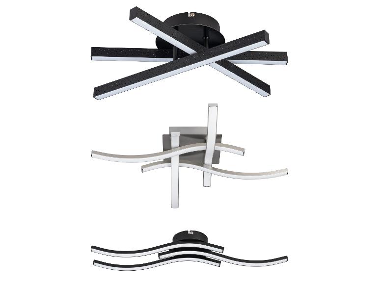 Drie moderne minimalistische plafondlampen.