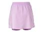 Lichtpaarse dames sportrokbroek met elastische tailleband.