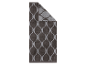 LOOKS badhanddoek donkergrijs met geometrisch patroon.