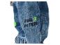 Kinderdenimjack met groene pootafdruk en zwart 'PAW PATROL' borduursel.