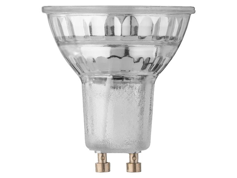 GU10 halogeenlamp met helder glas en twee metalen pinnen