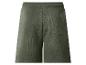Donkergroene wafelgebreide shorts met achterzak.