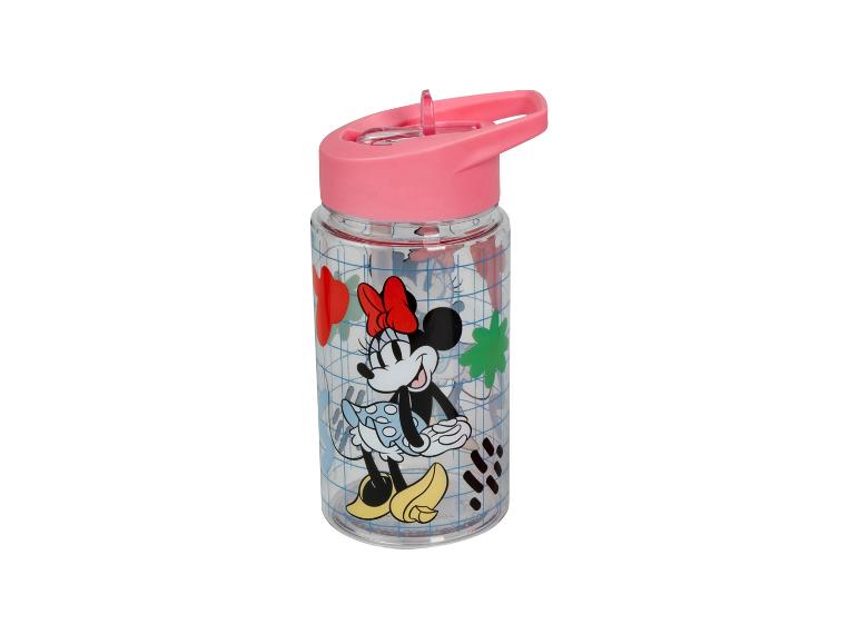 Minnie Mouse waterfles met roze deksel en rasterpatroon
