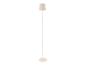 Minimalistische beige staande lamp.