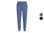 Blauwe heren joggingbroek met zijzak en klein logo, met kleuropties.