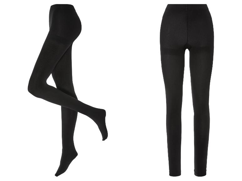 Zwarte panty's met een gedetailleerd patroon.