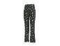 Donkergroene pyjamabroek met een feestelijk peperkoekpatroon