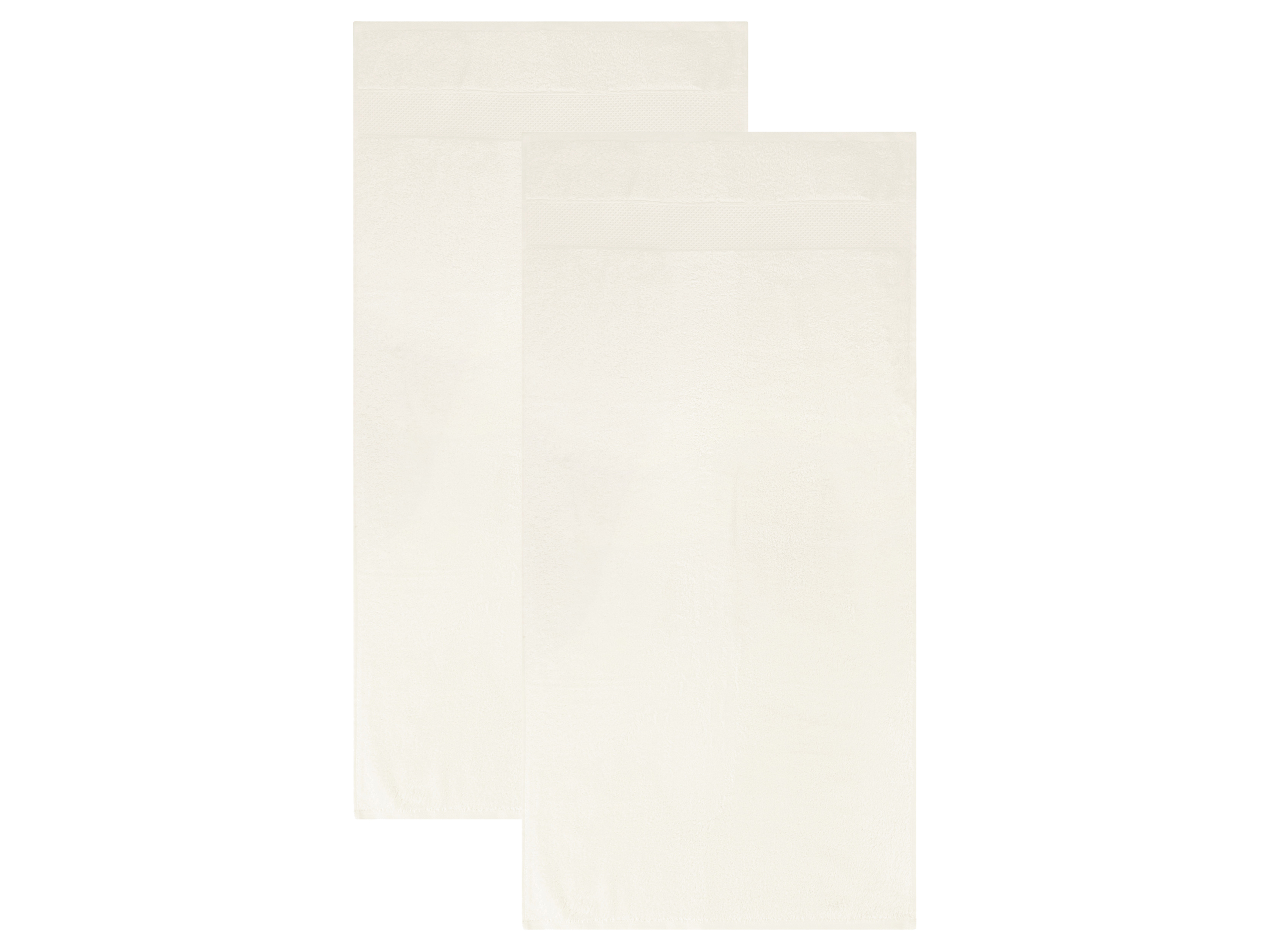 LIVARNO Set van 2 bamboe handdoeken 50 x 100 cm (wit)