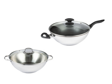 ERNESTO® RVS wok of wokpan Ø32 cm