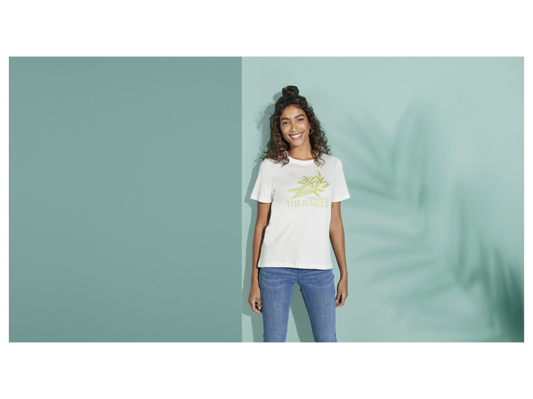 Ga naar volledige schermweergave: esmara® Dames T-shirt, getailleerd gesneden, met print - afbeelding 11